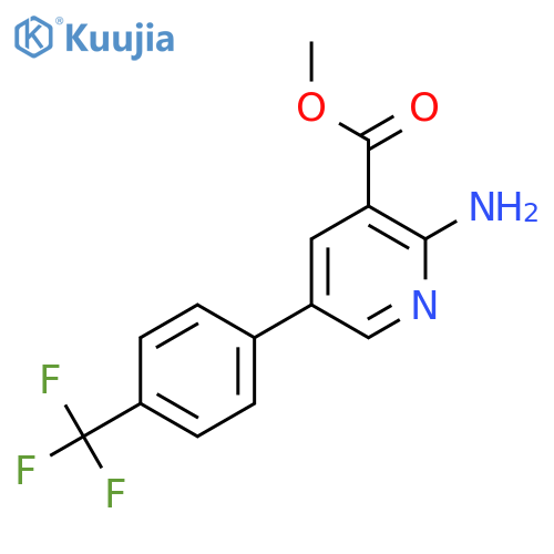 Methyl 2-amino-5-(4-(trifluoromethyl)phenyl)nicotinate structure