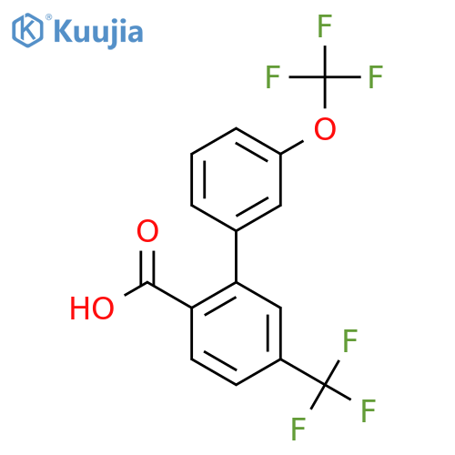 3'-(Trifluoromethoxy)-5-(trifluoromethyl)biphenyl-2-carboxylic acid structure