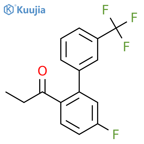 1-(5-Fluoro-3'-(trifluoromethyl)biphenyl-2-yl)-propan-1-one structure