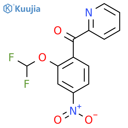 2-(2-(Difluoromethoxy)-4-nitrobenzoyl)pyridine structure