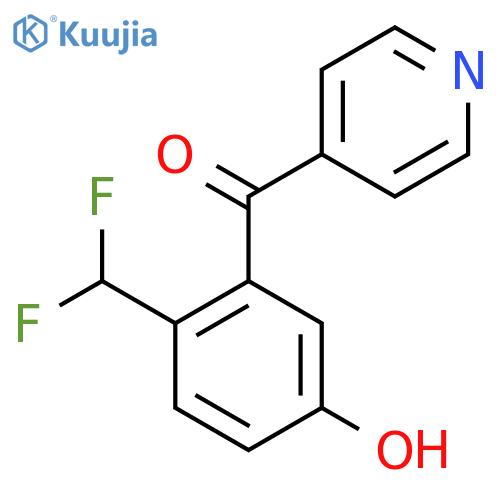 4-(2-(Difluoromethyl)-5-hydroxybenzoyl)pyridine structure