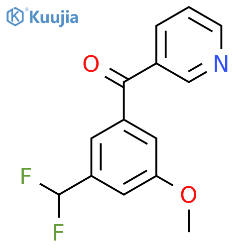 3-(3-(Difluoromethyl)-5-methoxybenzoyl)pyridine structure