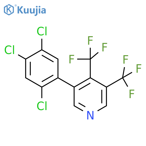 4,5-Bis(trifluoromethyl)-3-(2,4,5-trichlorophenyl)pyridine structure
