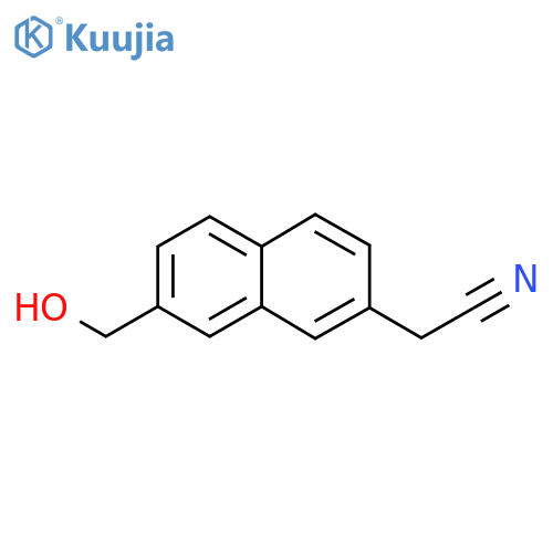 7-(Hydroxymethyl)naphthalene-2-acetonitrile structure