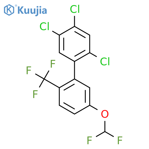 5'-Difluoromethoxy-2,4,5-trichloro-2'-(trifluoromethyl)biphenyl structure
