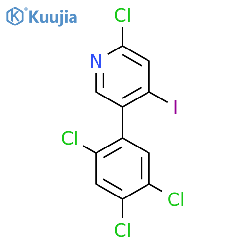 2-Chloro-4-iodo-5-(2,4,5-trichlorophenyl)pyridine structure