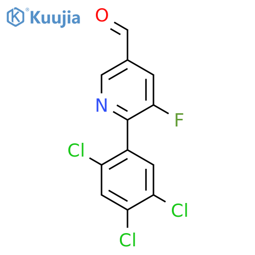 5-Fluoro-6-(2,4,5-trichlorophenyl)nicotinaldehyde structure