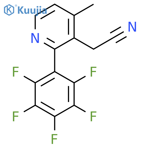 4-Methyl-2-(perfluorophenyl)pyridine-3-acetonitrile structure