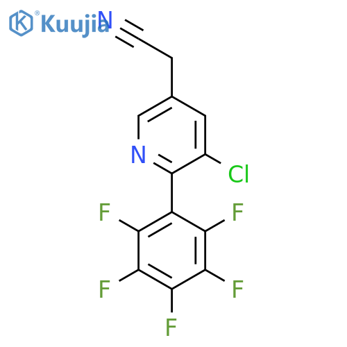 3-Chloro-2-(perfluorophenyl)pyridine-5-acetonitrile structure