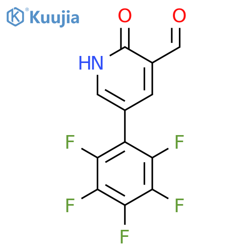 2-Hydroxy-5-(perfluorophenyl)nicotinaldehyde structure