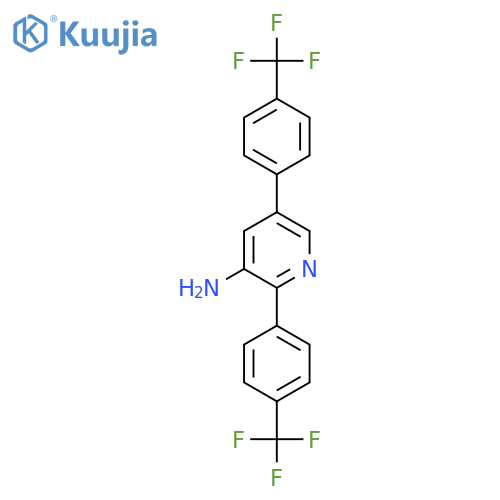 3-Amino-2,5-bis(4-(trifluoromethyl)phenyl)pyridine structure