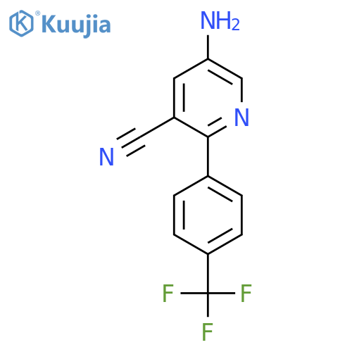 5-Amino-2-(4-(trifluoromethyl)phenyl)nicotinonitrile structure