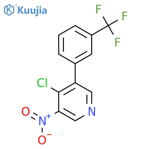 4-Chloro-3-nitro-5-(3-(trifluoromethyl)phenyl)pyridine structure