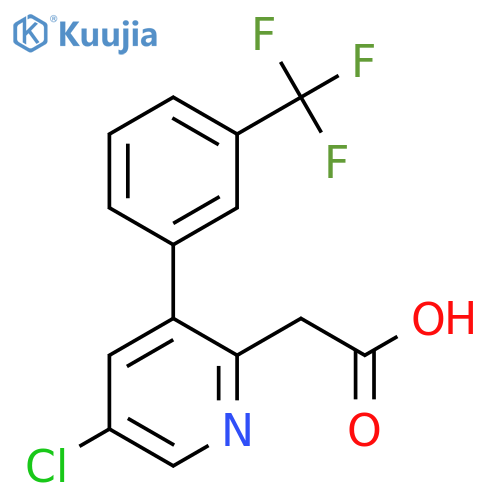 5-Chloro-3-(3-(trifluoromethyl)phenyl)pyridine-2-acetic acid structure