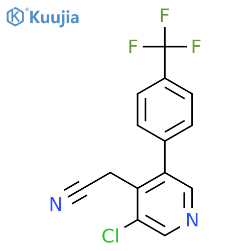 3-Chloro-5-(4-(trifluoromethyl)phenyl)pyridine-4-acetonitrile structure