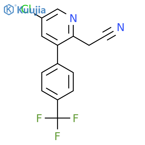 5-Chloro-3-(4-(trifluoromethyl)phenyl)pyridine-2-acetonitrile structure