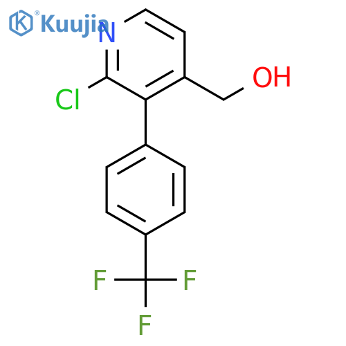 2-Chloro-3-(4-(trifluoromethyl)phenyl)pyridine-4-methanol structure