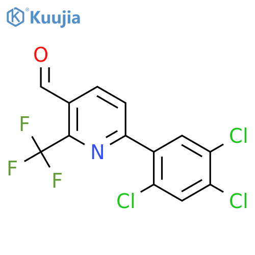 6-(2,4,5-Trichlorophenyl)-2-(trifluoromethyl)nicotinaldehyde structure