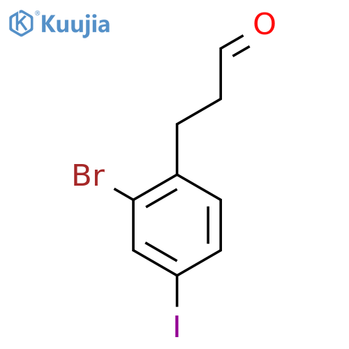 3-(2'-Bromo-4'-iodophenyl)propionaldehyde structure