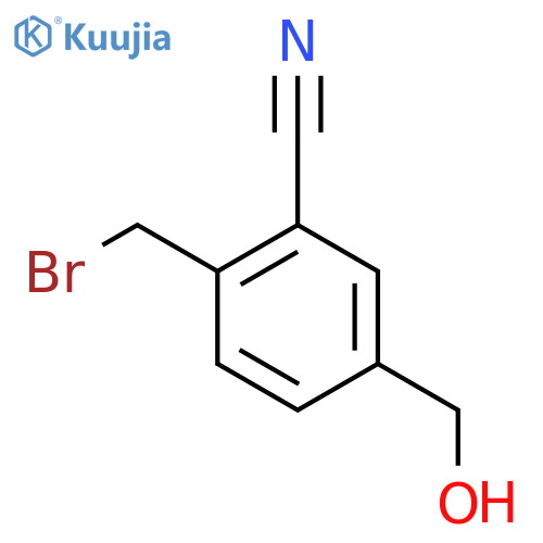 4-(Bromomethyl)-3-cyanobenzyl alcohol structure