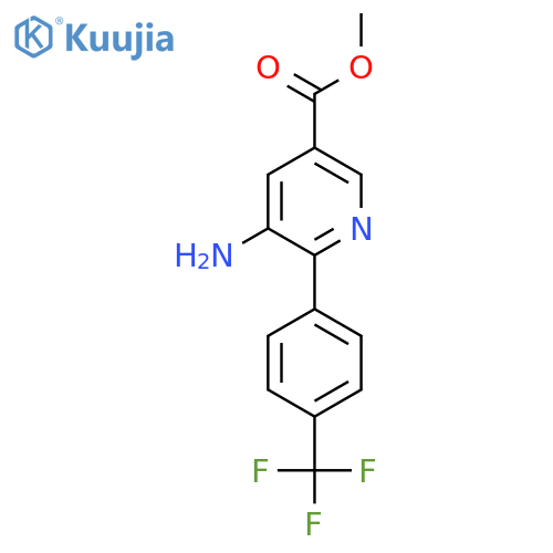 Methyl 5-amino-6-(4-(trifluoromethyl)phenyl)nicotinate structure