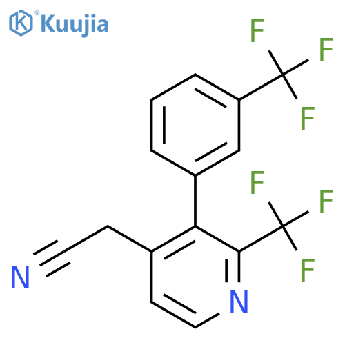 2-(Trifluoromethyl)-3-(3-(trifluoromethyl)phenyl)pyridine-4-acetonitrile structure