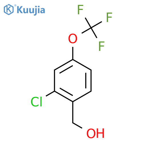 [2-chloro-4-(trifluoromethoxy)phenyl]methanol structure
