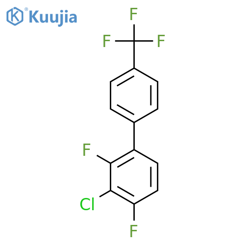 3-Chloro-2,4-difluoro-4'-(trifluoromethyl)biphenyl structure