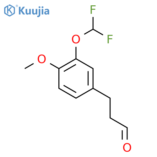 3-(3'-(Difluoromethoxy)-4'-methoxyphenyl)propionaldehyde structure
