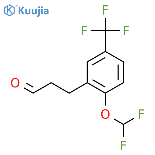 3-(2'-(Difluoromethoxy)-5'-(trifluoromethyl)phenyl)propionaldehyde structure