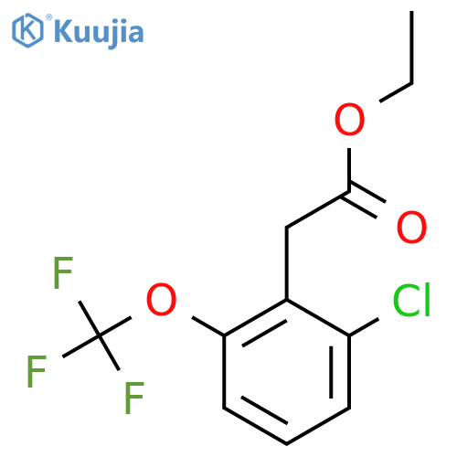 Ethyl 2-chloro-6-(trifluoromethoxy)phenylacetate structure