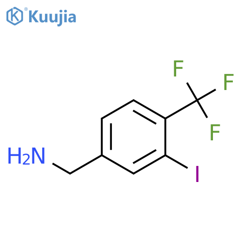 3-Iodo-4-(trifluoromethyl)benzylamine structure