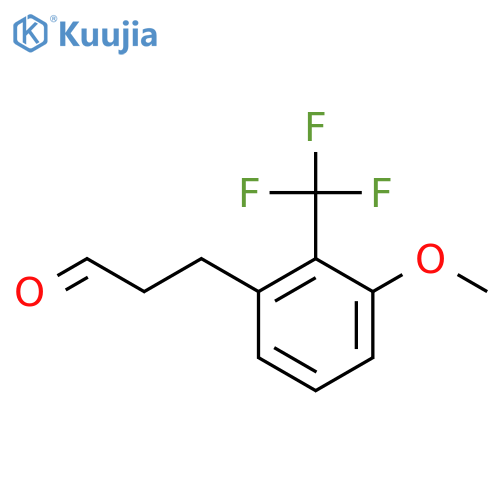 3-(3'-Methoxy-2'-(trifluoromethyl)phenyl)propionaldehyde structure