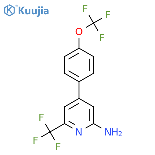 2-Amino-4-(4-(trifluoromethoxy)phenyl)-6-(trifluoromethyl)pyridine structure