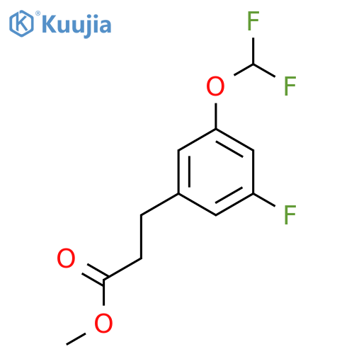 Methyl 3-(3'-(difluoromethoxy)-5'-fluorophenyl)propionate structure