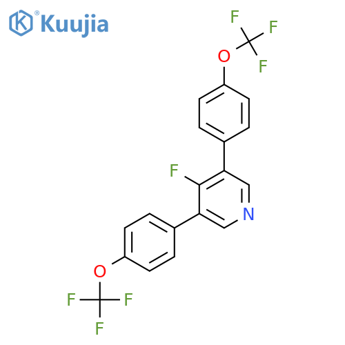 3,5-Bis(4-(trifluoromethoxy)phenyl)-4-fluoropyridine structure