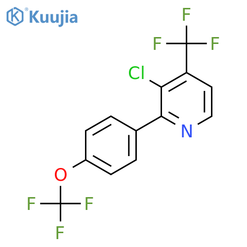 3-Chloro-2-(4-(trifluoromethoxy)phenyl)-4-(trifluoromethyl)pyridine structure