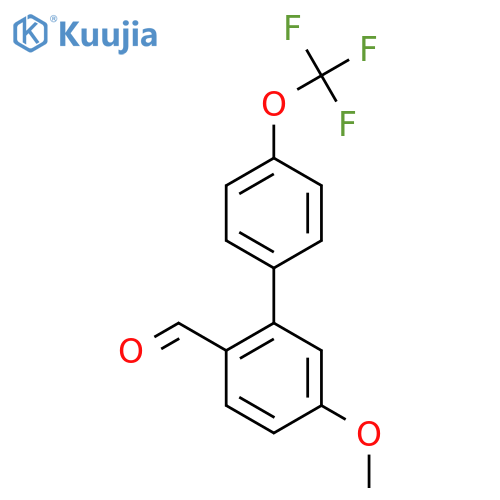 5-Methoxy-4'-(trifluoromethoxy)biphenyl-2-carboxaldehyde structure