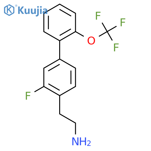 3-Fluoro-2'-(trifluoromethoxy)biphenyl-4-ethylamine structure