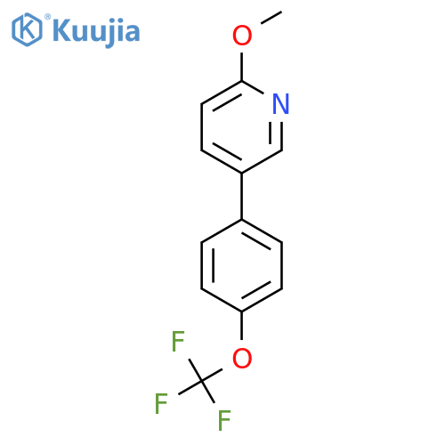2-Methoxy-5-(4-(trifluoromethoxy)phenyl)pyridine structure