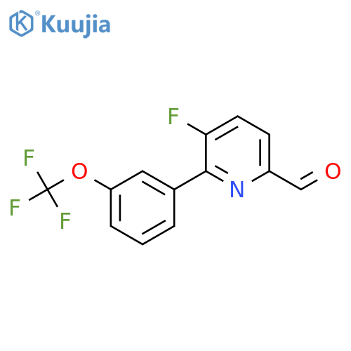 5-Fluoro-6-(3-(trifluoromethoxy)phenyl)picolinaldehyde structure