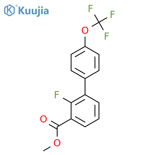 Methyl 2-fluoro-4'-(trifluoromethoxy)biphenyl-3-carboxylate structure