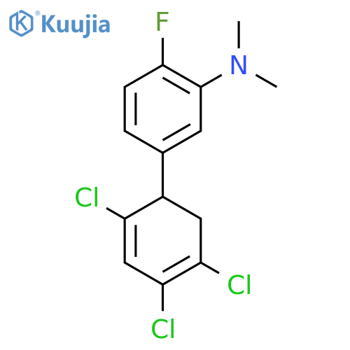[2-Fluoro-5-(2,4,5-trichloro-cyclohexa-2,4-dienyl)phenyl]-dimethylamine structure
