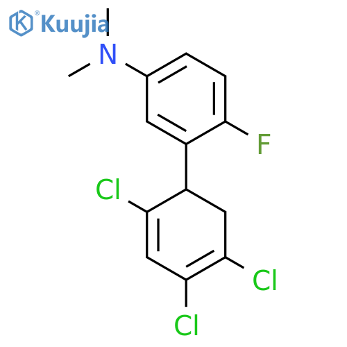 [4-Fluoro-3-(2,4,5-trichloro-cyclohexa-2,4-dienyl)phenyl]-dimethylamine structure