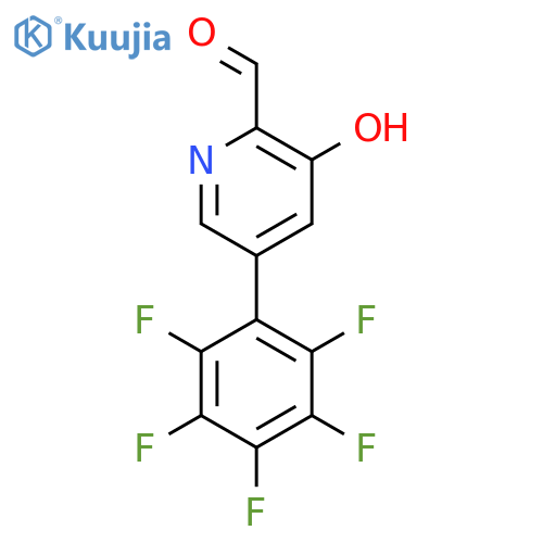 3-Hydroxy-5-(perfluorophenyl)picolinaldehyde structure