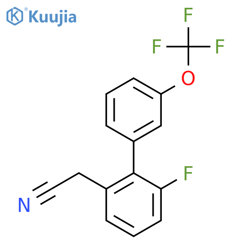 6-Fluoro-3'-(trifluoromethoxy)biphenyl-2-acetonitrile structure