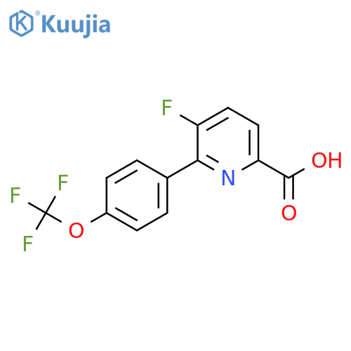 5-Fluoro-6-(4-(trifluoromethoxy)phenyl)picolinic acid structure