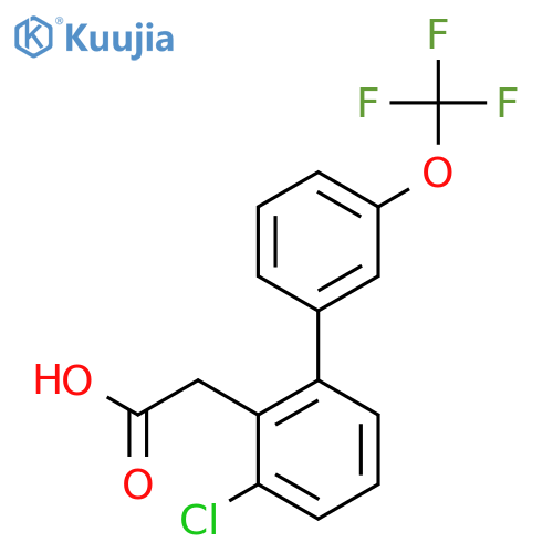 3-Chloro-3'-(trifluoromethoxy)biphenyl-2-acetic acid structure