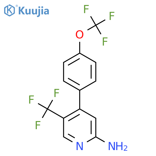 2-Amino-4-(4-(trifluoromethoxy)phenyl)-5-(trifluoromethyl)pyridine structure