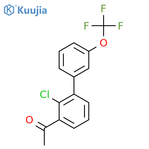 1-(2-Chloro-3'-(trifluoromethoxy)biphenyl-3-yl)-ethanone structure